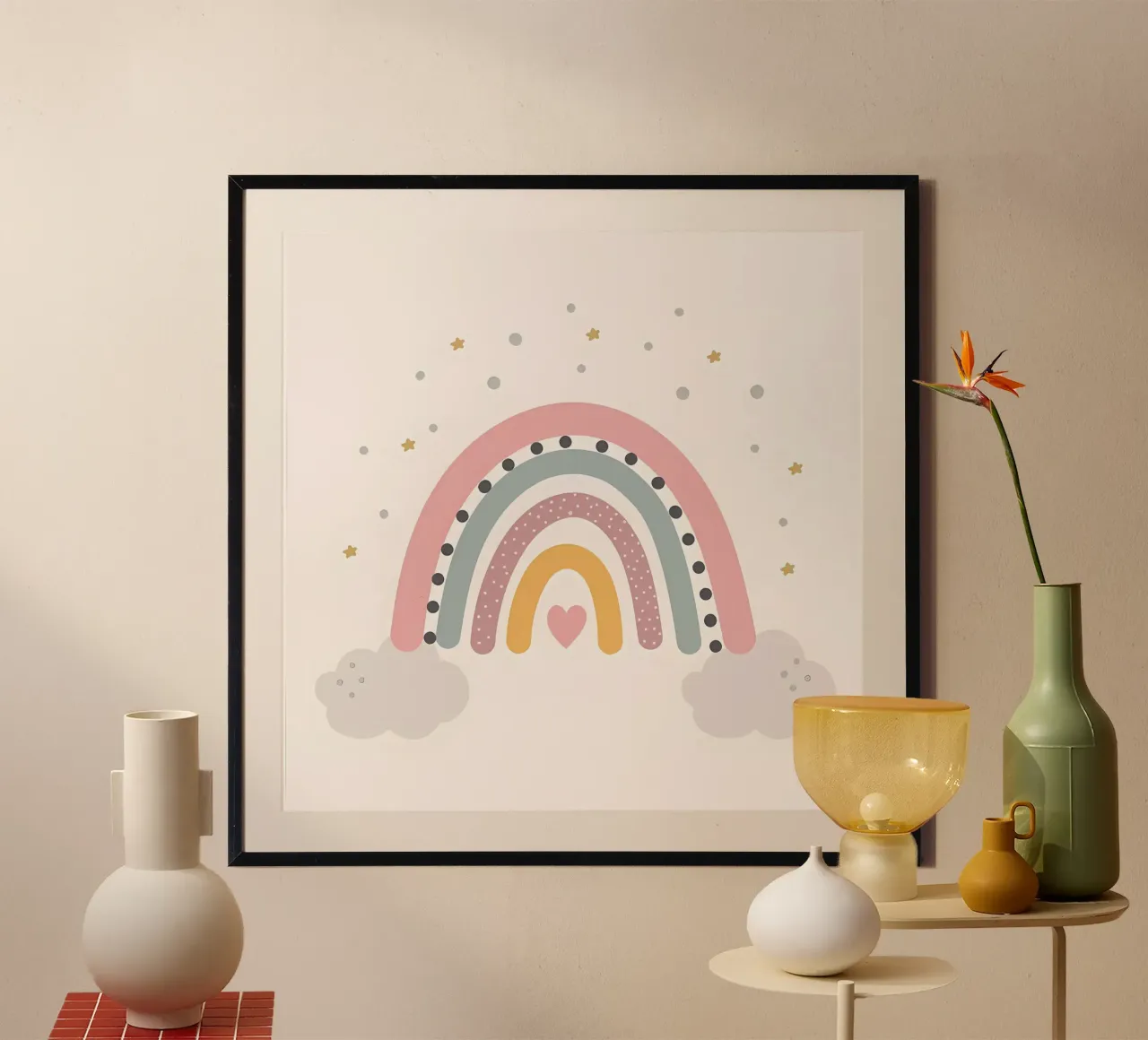 arcobaleno estetico poster con telaio in alluminio da bonglantrungmuoi