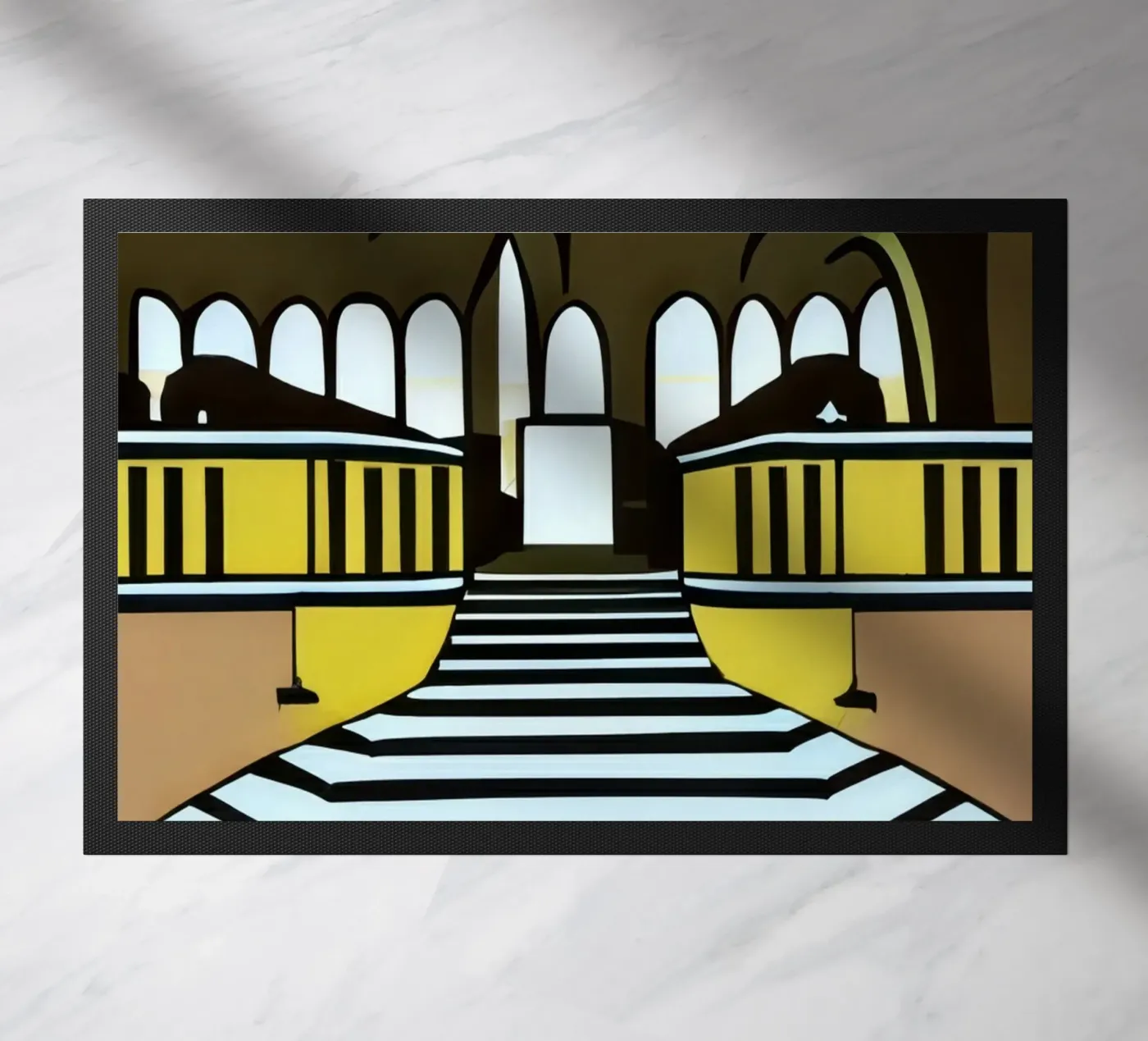 Sightseeing_Excursion_Kassel_16 doormat by Abstract Art by LK