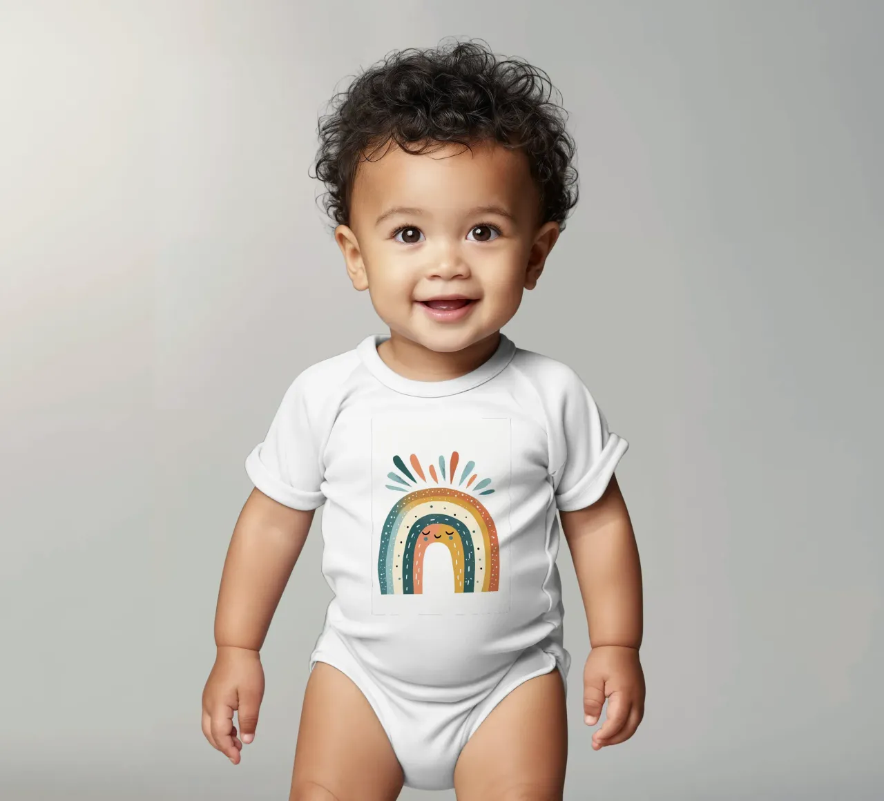 arcobaleno estetico body neonato maniche corte da bonglantrungmuoi