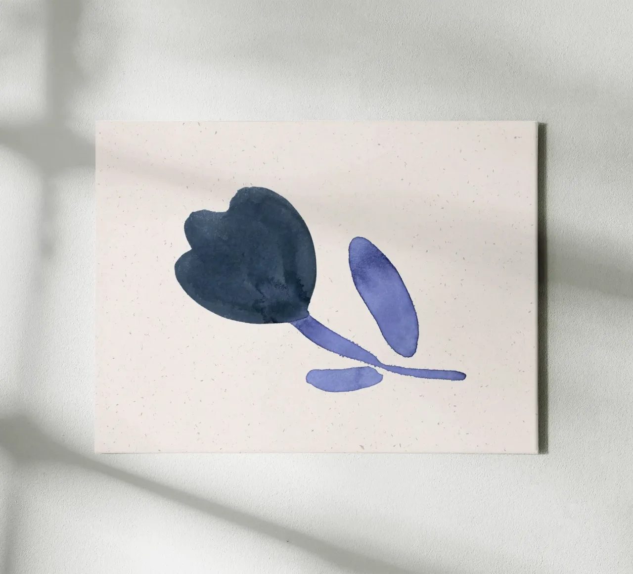 Blue Blooms 10 canvas met Baklijst van Leaflover