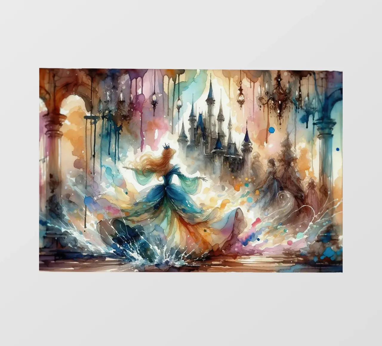 Il magico momento di trasformazione di Cenerentola telo in pvc da Chromatic Fusion Studio