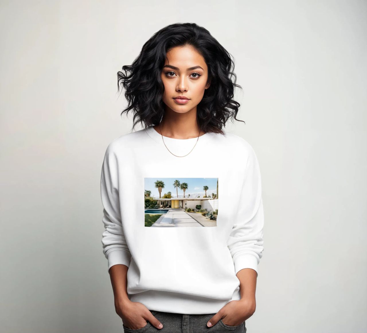 Bungalow de época en Palm Springs sudadera de Carinaprint