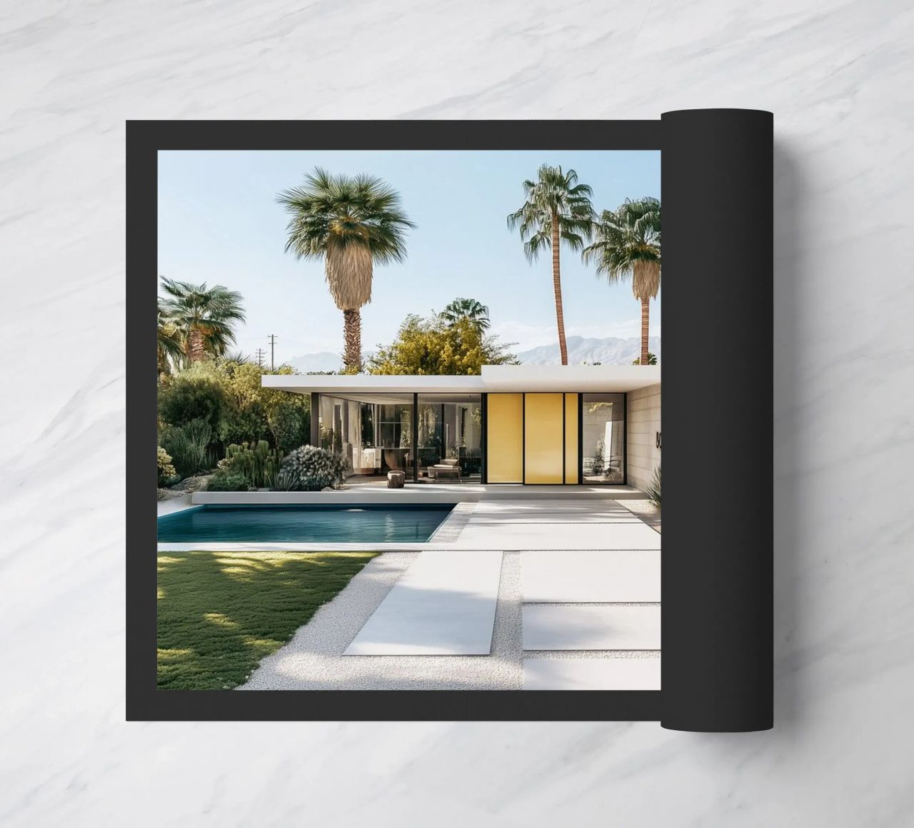 Bungalow de época en Palm Springs felpudo de Carinaprint