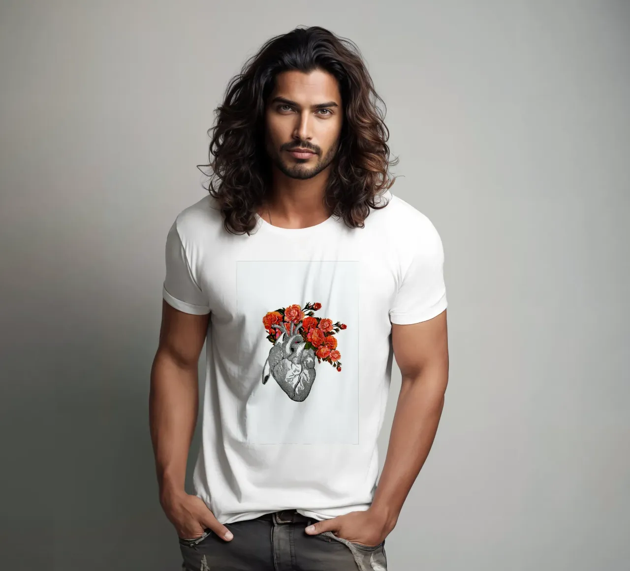 Flowering heart t-shirt da Rococco LA