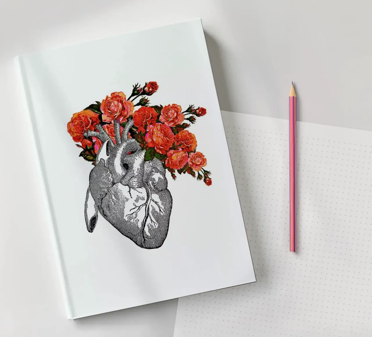 Flowering heart notebook by Rococco LA