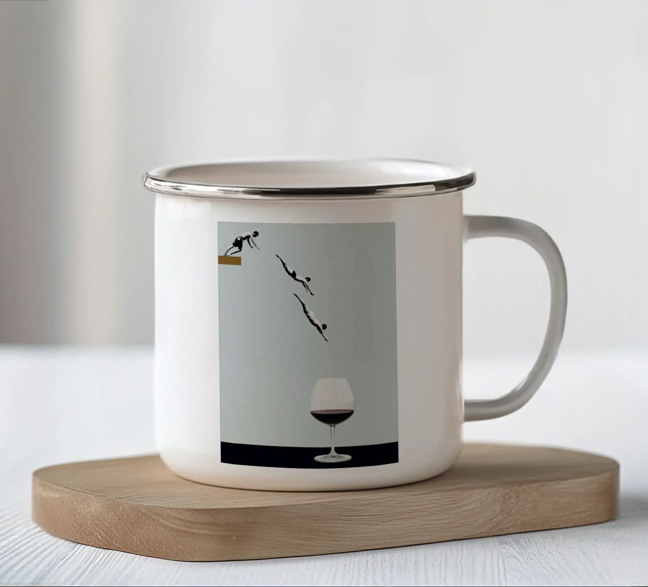 Your Best Friends Forget You Get Old enamel mug by Maarten Léon