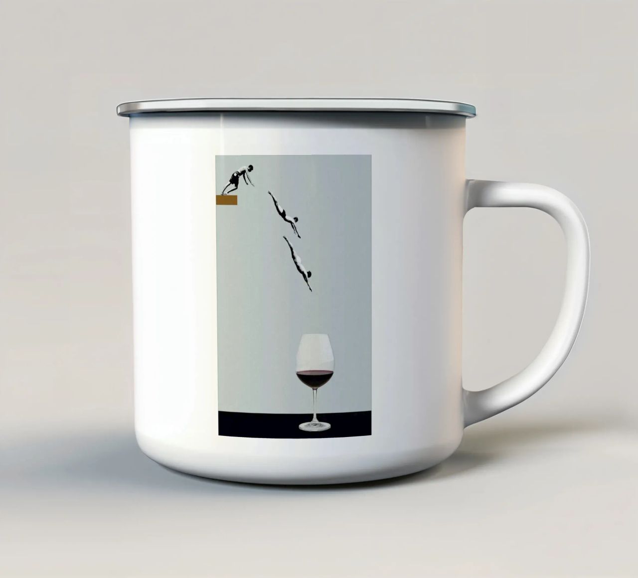 Your Best Friends Forget You Get Old enamel mug by Maarten Léon