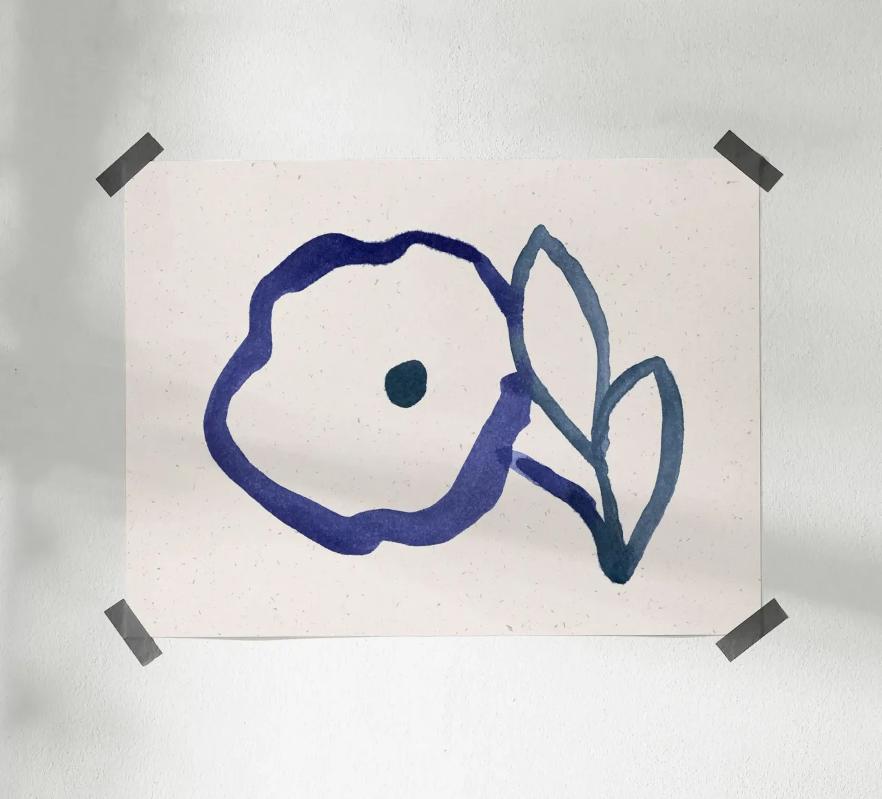 Blue Blooms 12 poster by Leaflover
