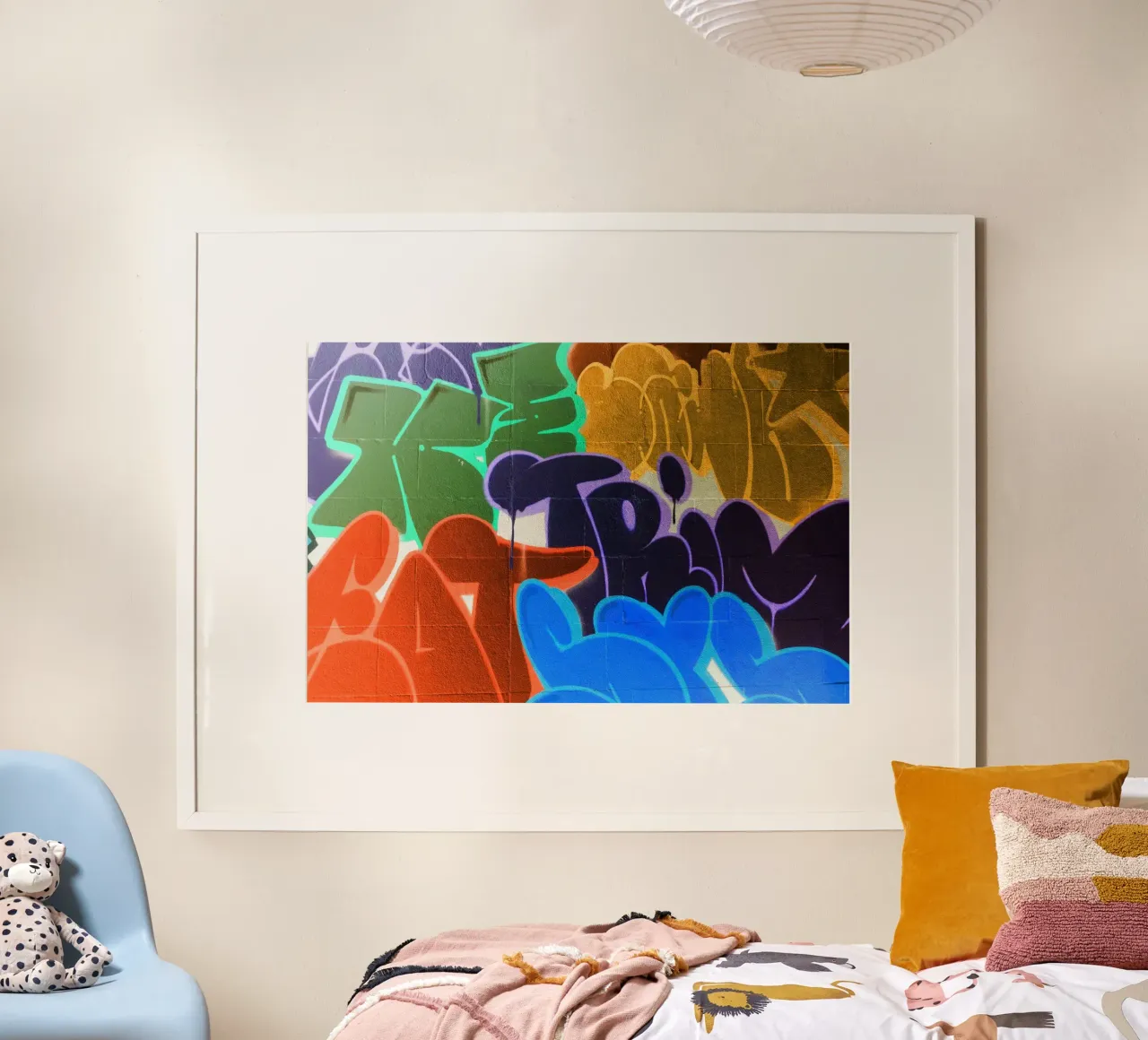 Graffiti Wall poster con telaio in alluminio da Flo Klein