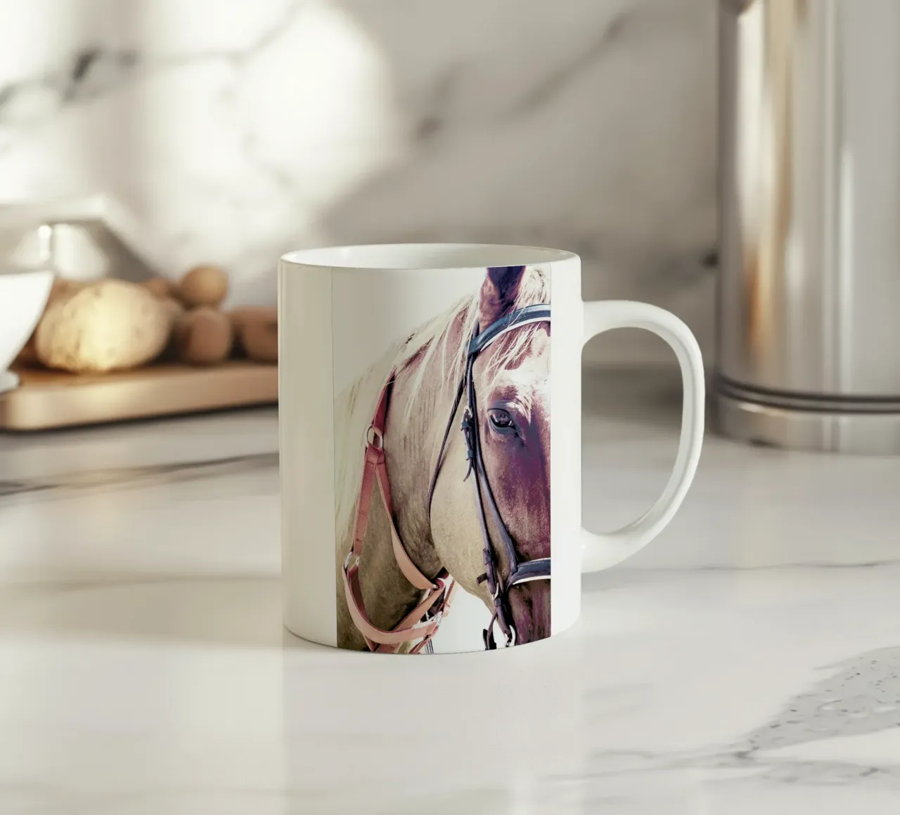 Horses II tazza in ceramica da Victoria Frost