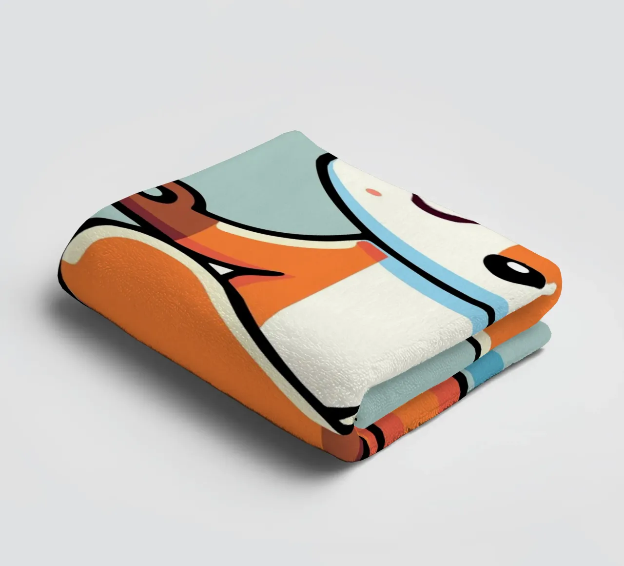 Renard méditant - Illustration relaxante serviette de bain de namosh