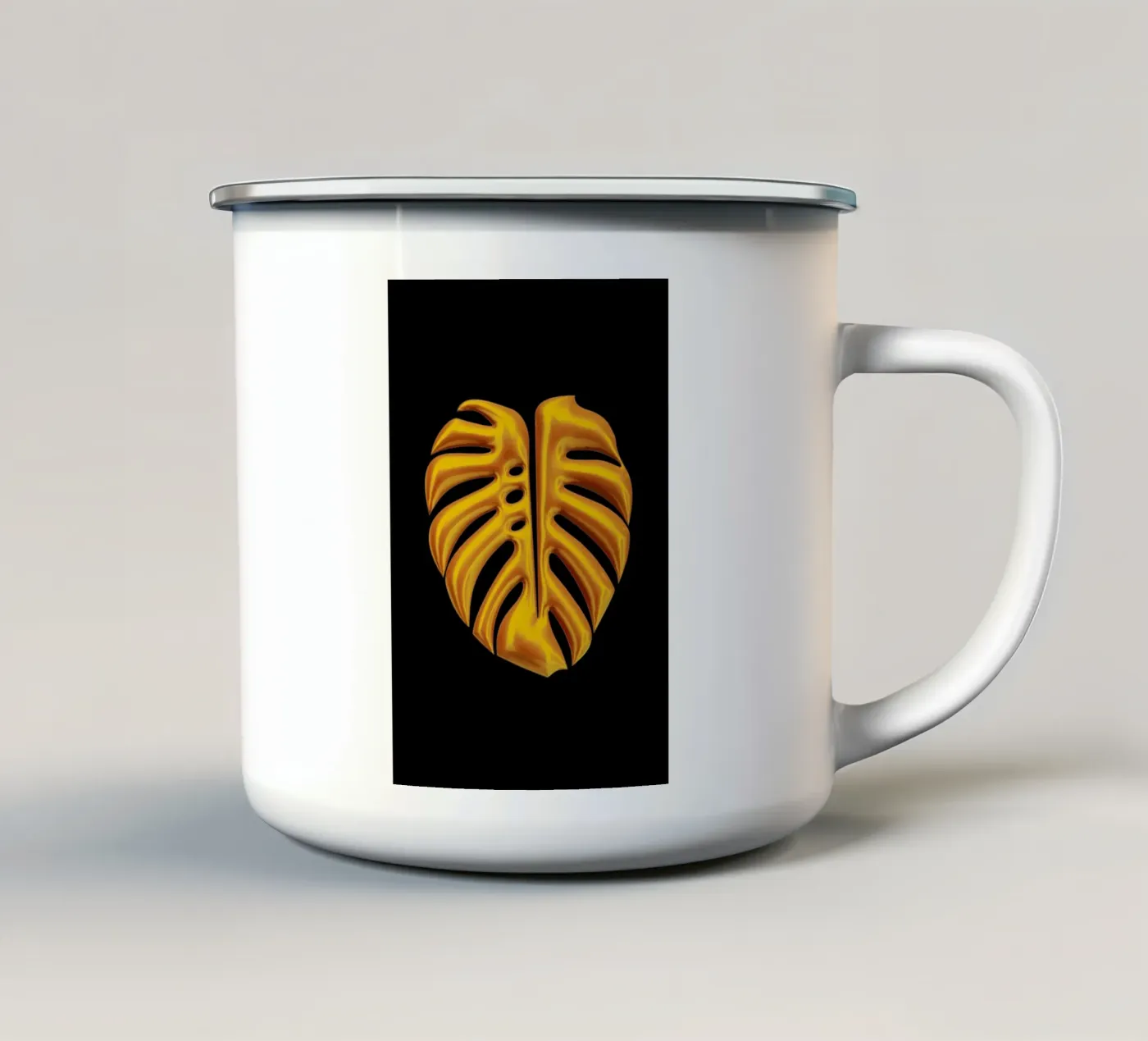 Leaf enamel mug by Octavian