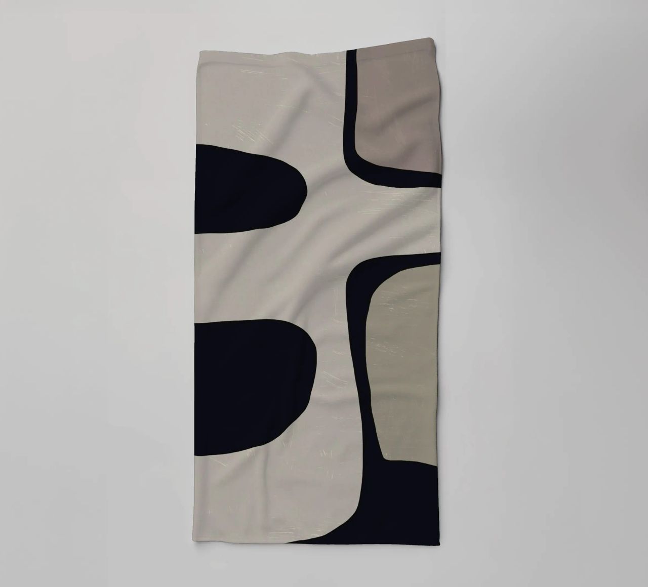 Minimal organisch grijs abstract badhanddoek van Little Dean
