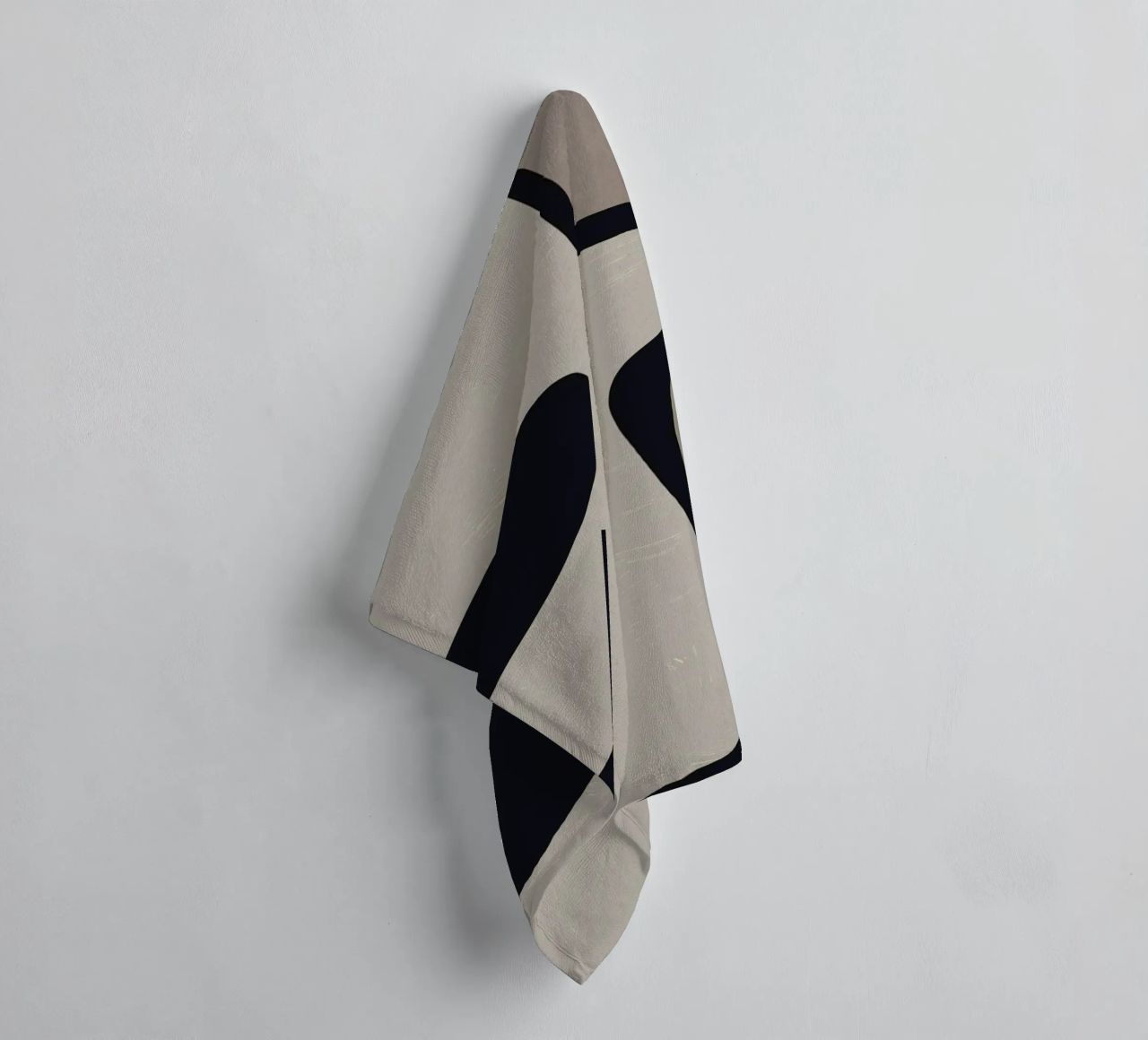 Minimal organisch grijs abstract badhanddoek van Little Dean