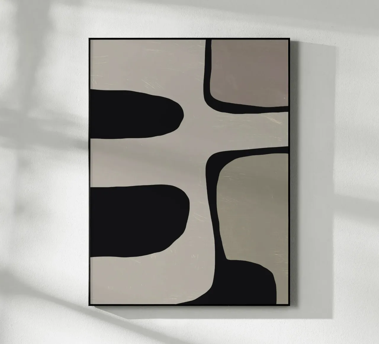 Astratto grigio organico minimale plexiglass da Little Dean
