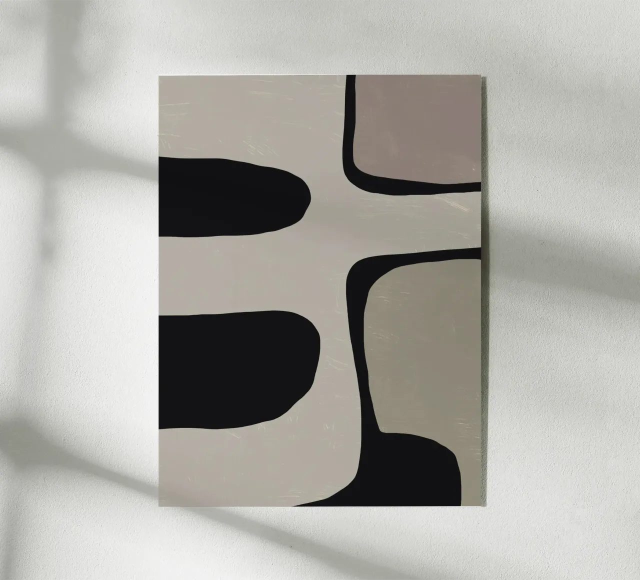 Astratto grigio organico minimale plexiglass da Little Dean