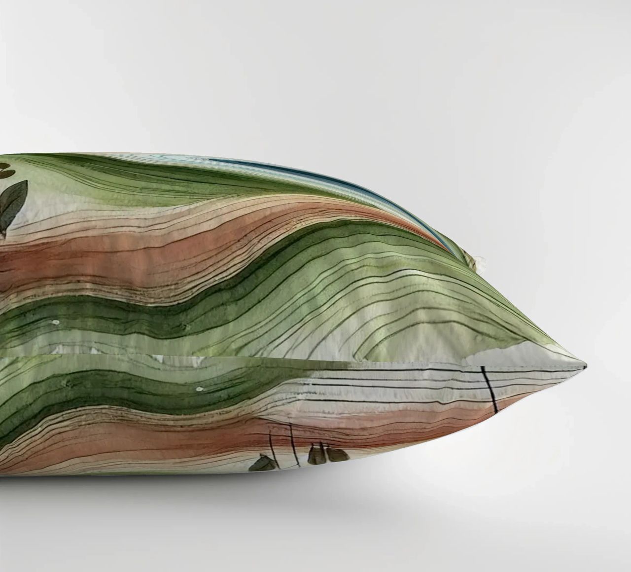 Vibrazioni astratte della natura in Art Déco cuscino da Chromatic Fusion Studio