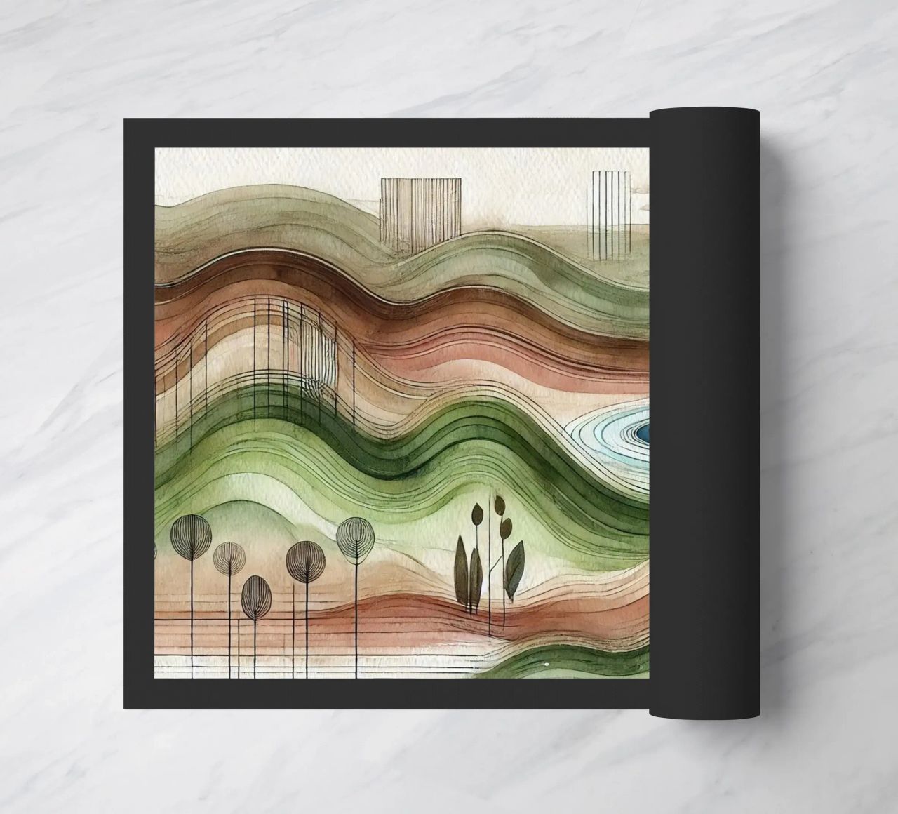 Vibrazioni astratte della natura in Art Déco zerbino da Chromatic Fusion Studio