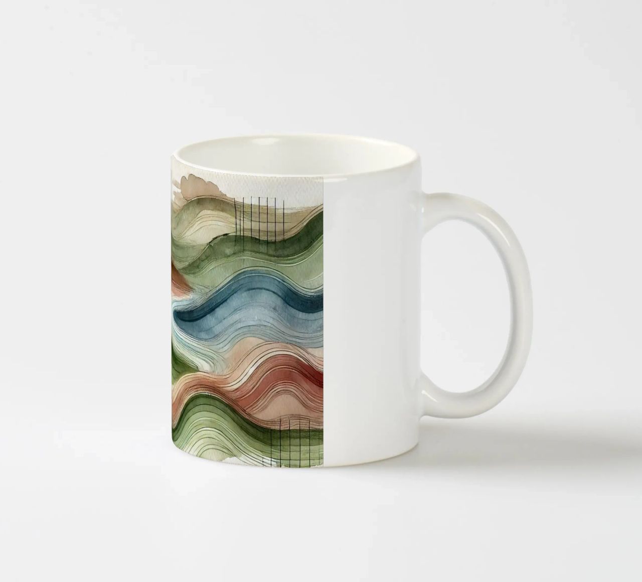 Vibrazioni astratte della natura in Art Déco tazza in ceramica da Chromatic Fusion Studio