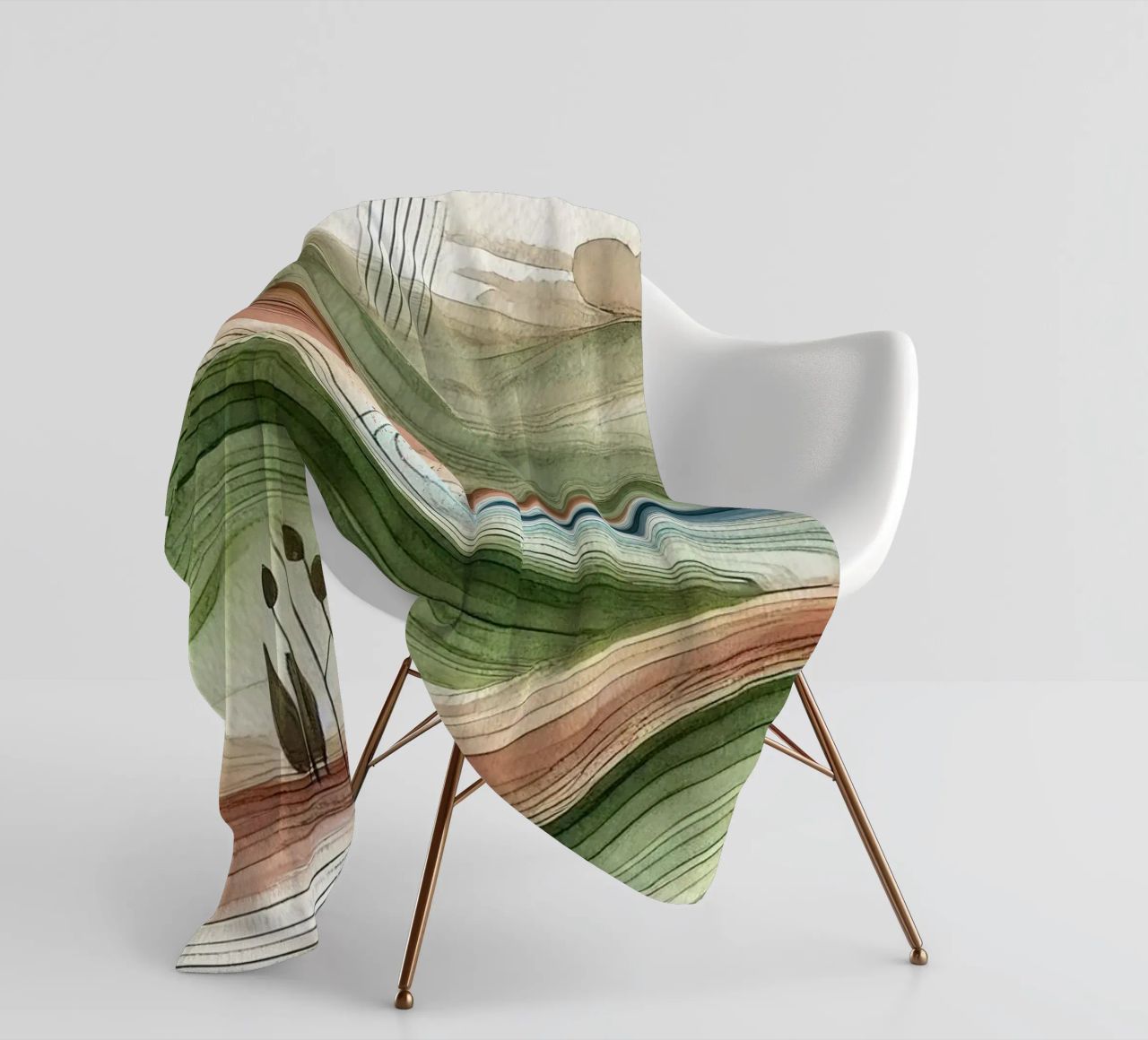 Vibrazioni astratte della natura in Art Déco coperta in pile da Chromatic Fusion Studio