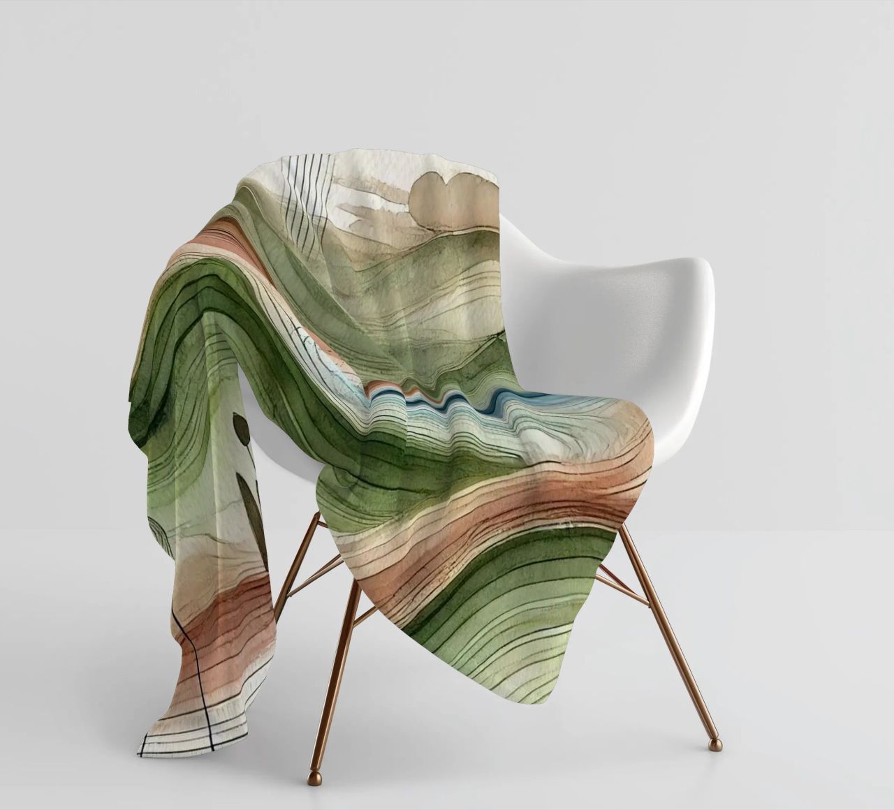 Vibrazioni astratte della natura in Art Déco coperta in pile da Chromatic Fusion Studio