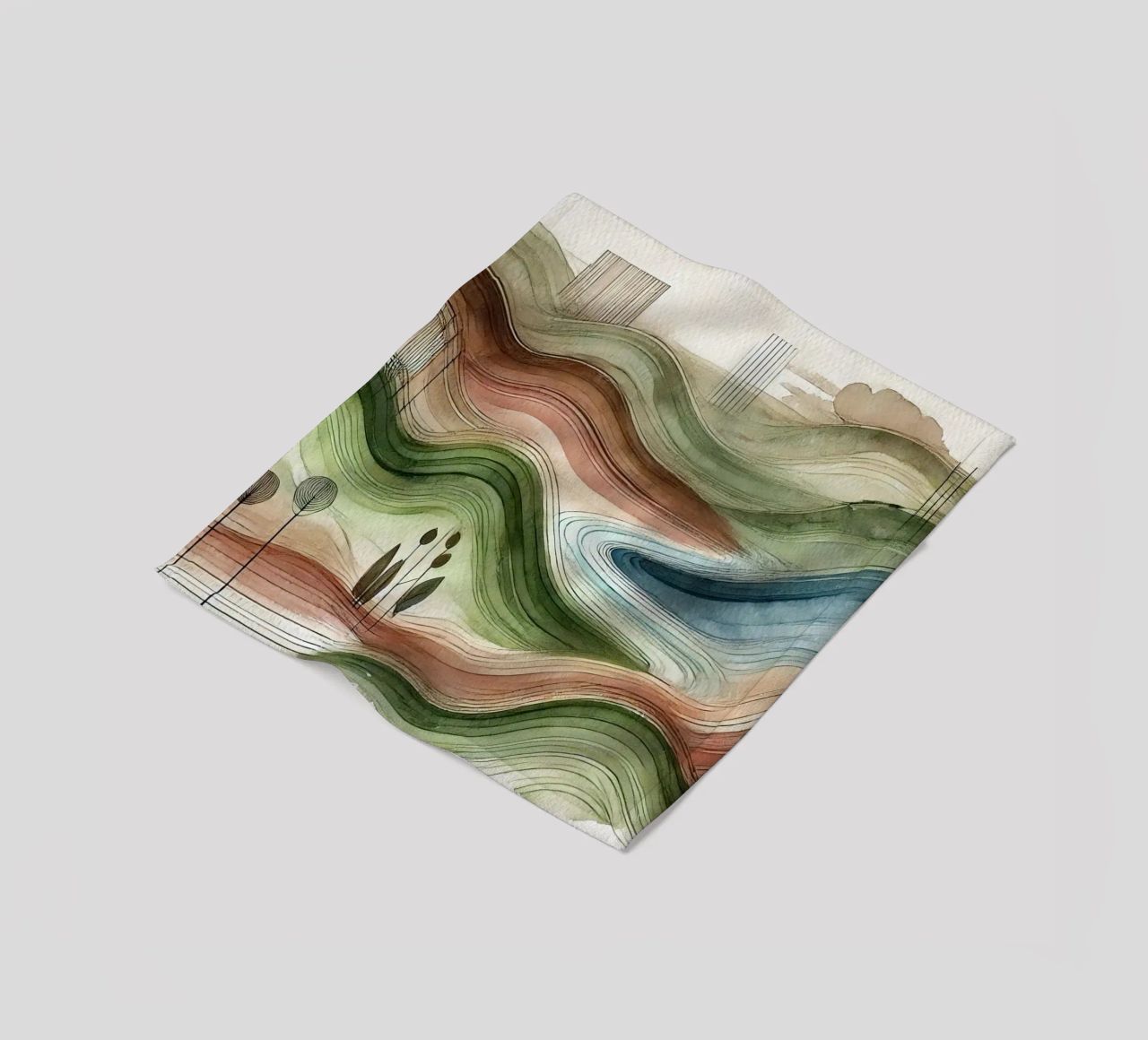 Vibrazioni astratte della natura in Art Déco coperta in pile da Chromatic Fusion Studio