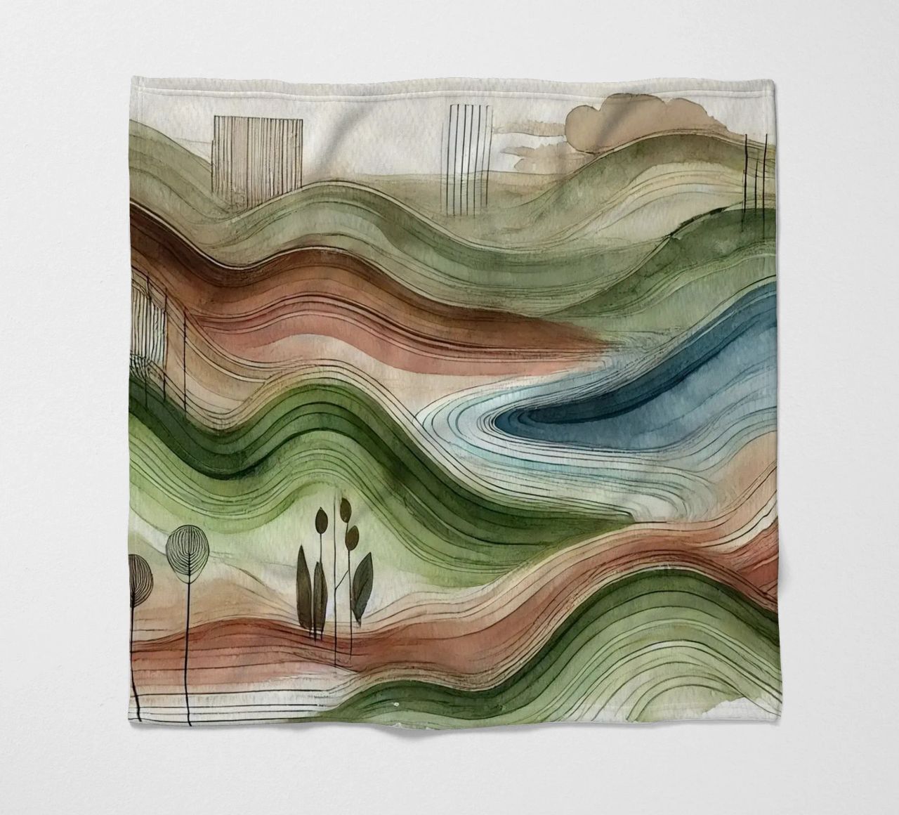 Vibrazioni astratte della natura in Art Déco coperta in pile da Chromatic Fusion Studio