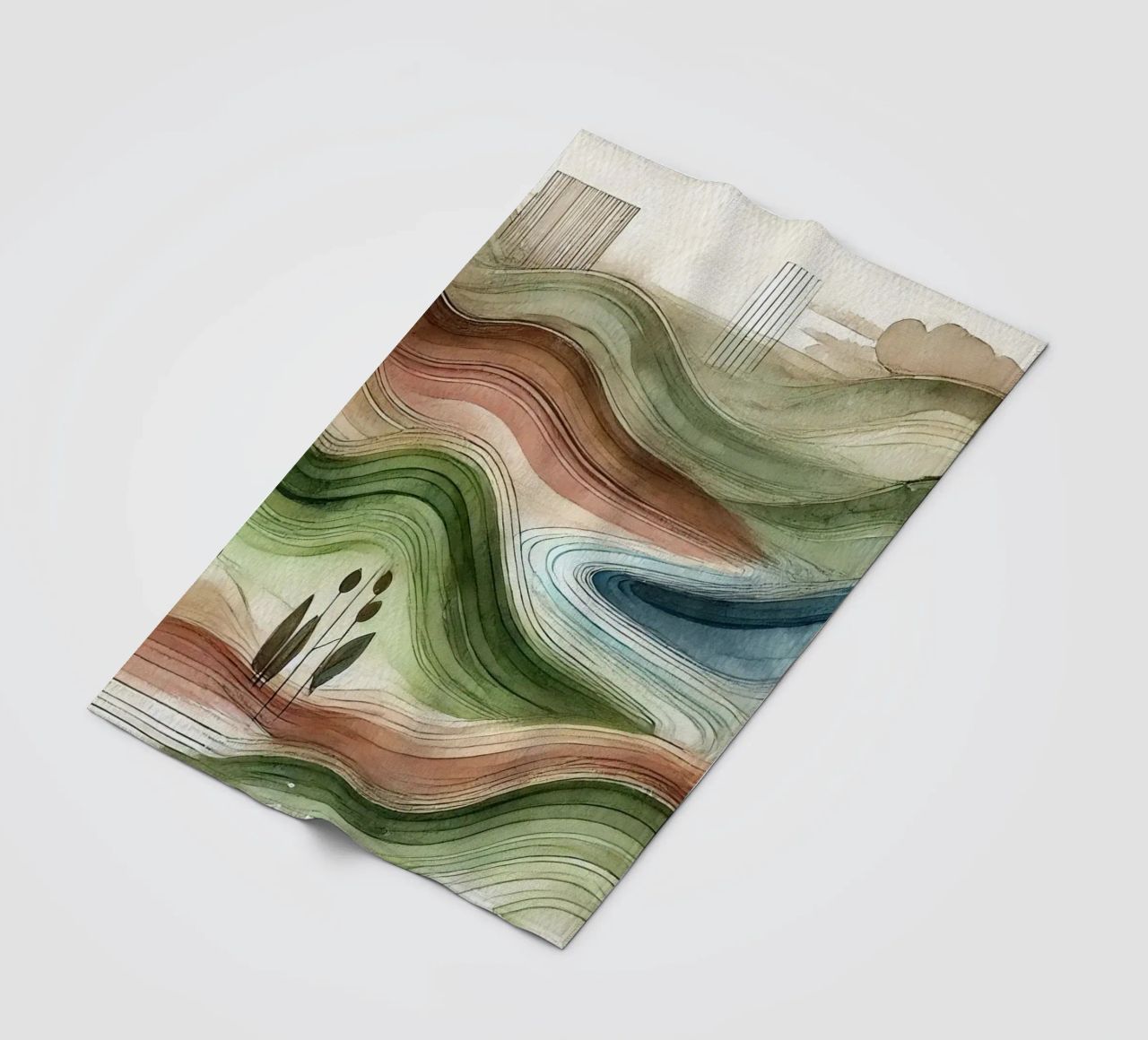 Vibrazioni astratte della natura in Art Déco coperta in pile da Chromatic Fusion Studio