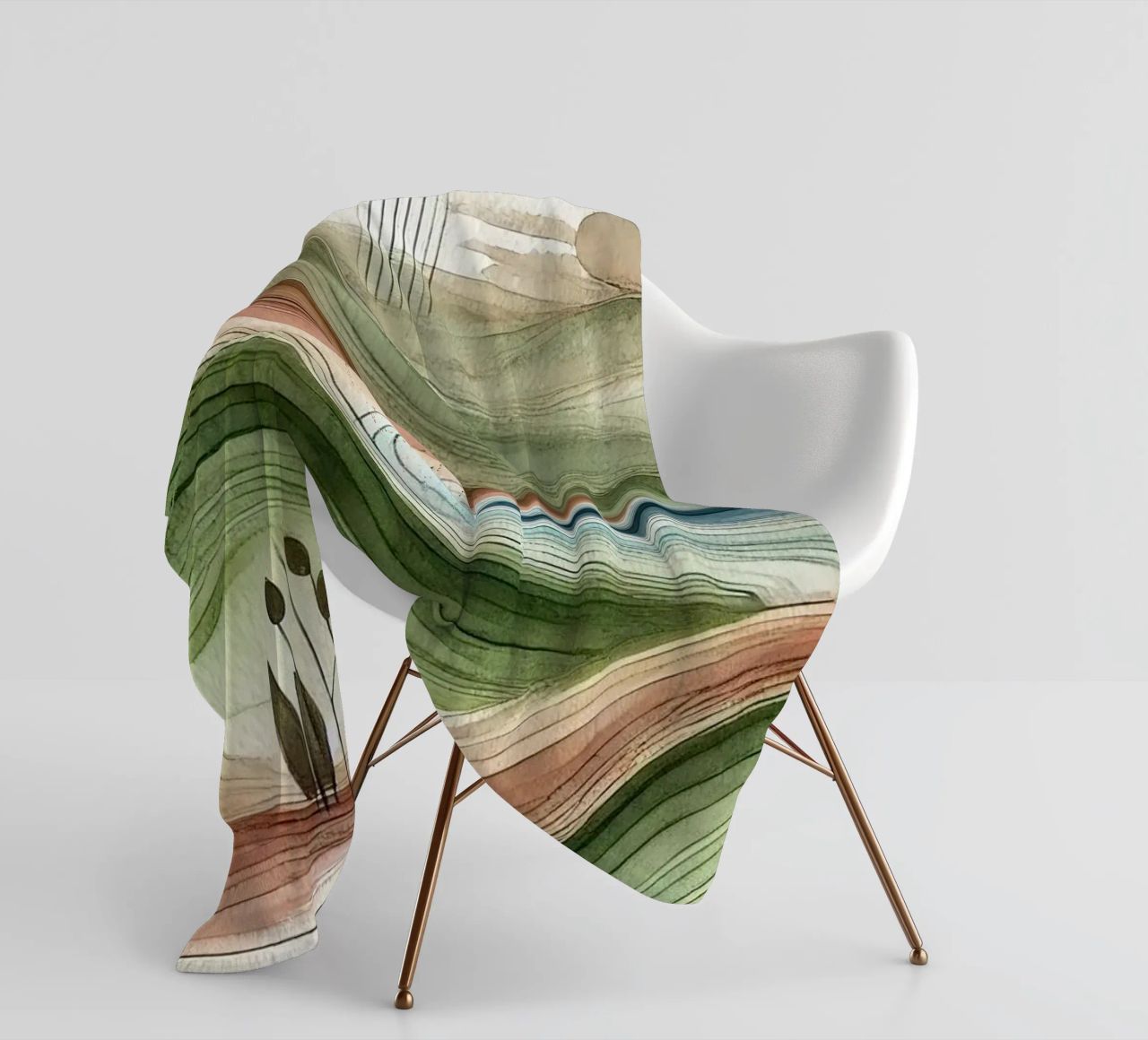 Vibrazioni astratte della natura in Art Déco coperta in pile da Chromatic Fusion Studio
