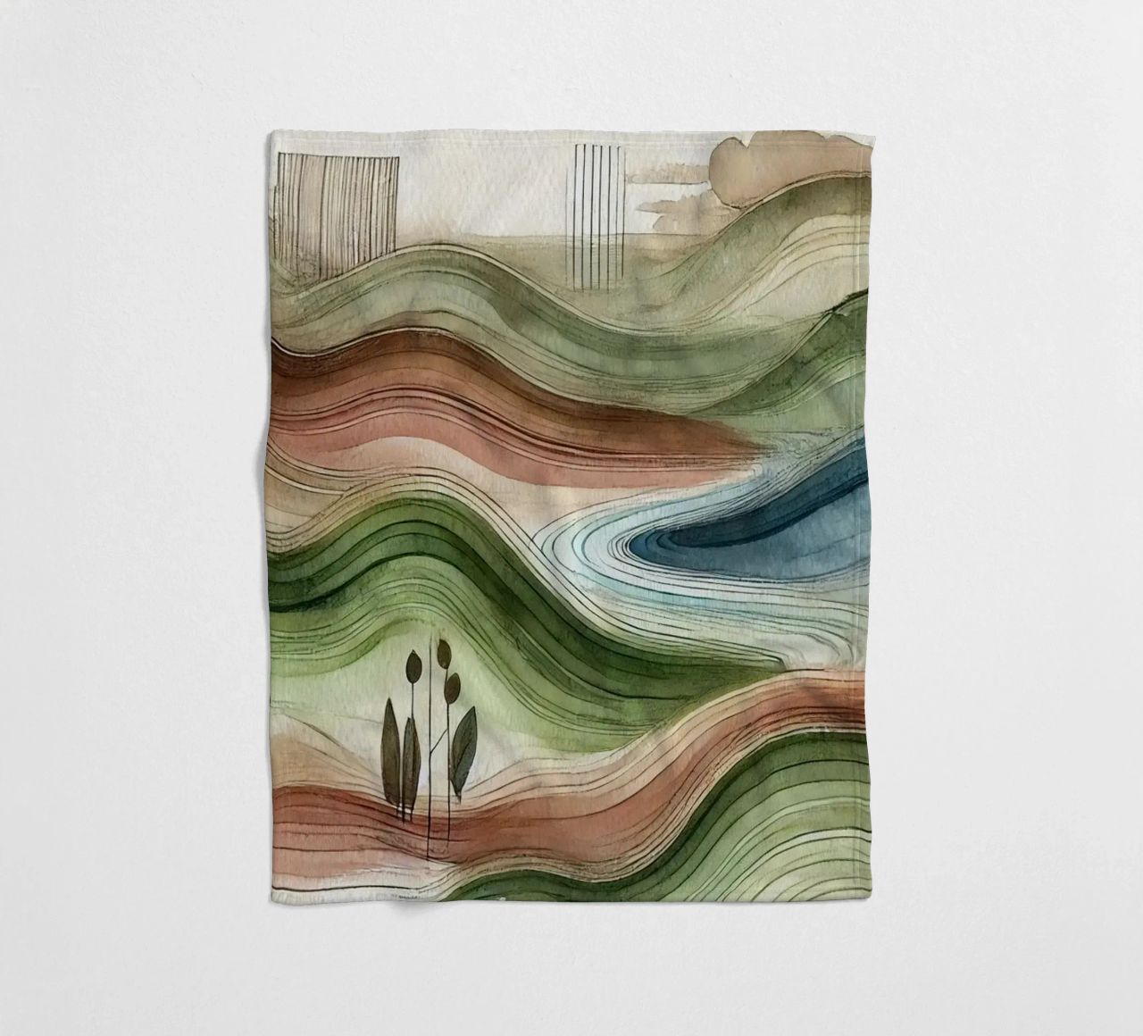Vibrazioni astratte della natura in Art Déco coperta in pile da Chromatic Fusion Studio