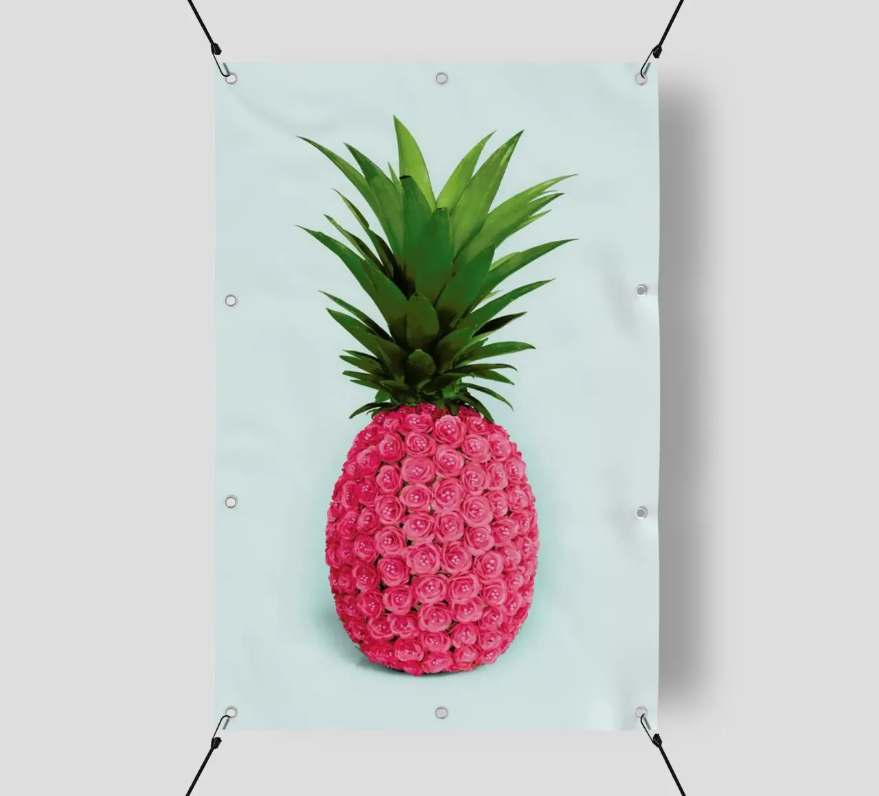 Pineapple Roses telo in pvc da Paul Fuentes Design