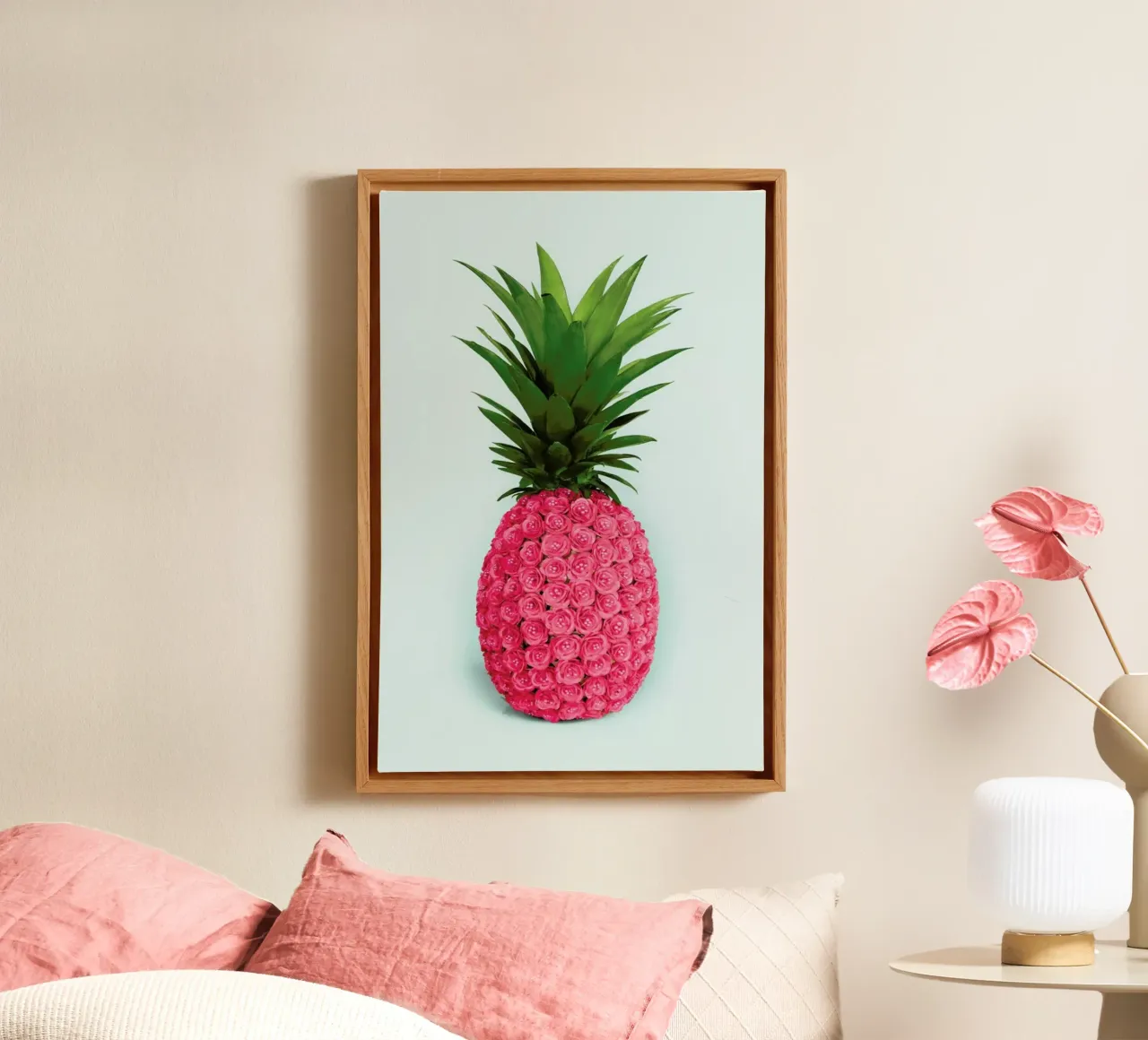 Pineapple Roses canvas by Paul Fuentes Design