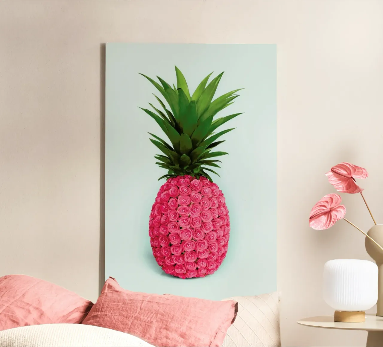 Pineapple Roses canvas by Paul Fuentes Design