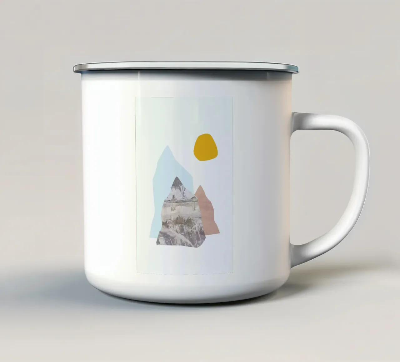 Abstract Mountains tazza in smalto da petiteCAPS