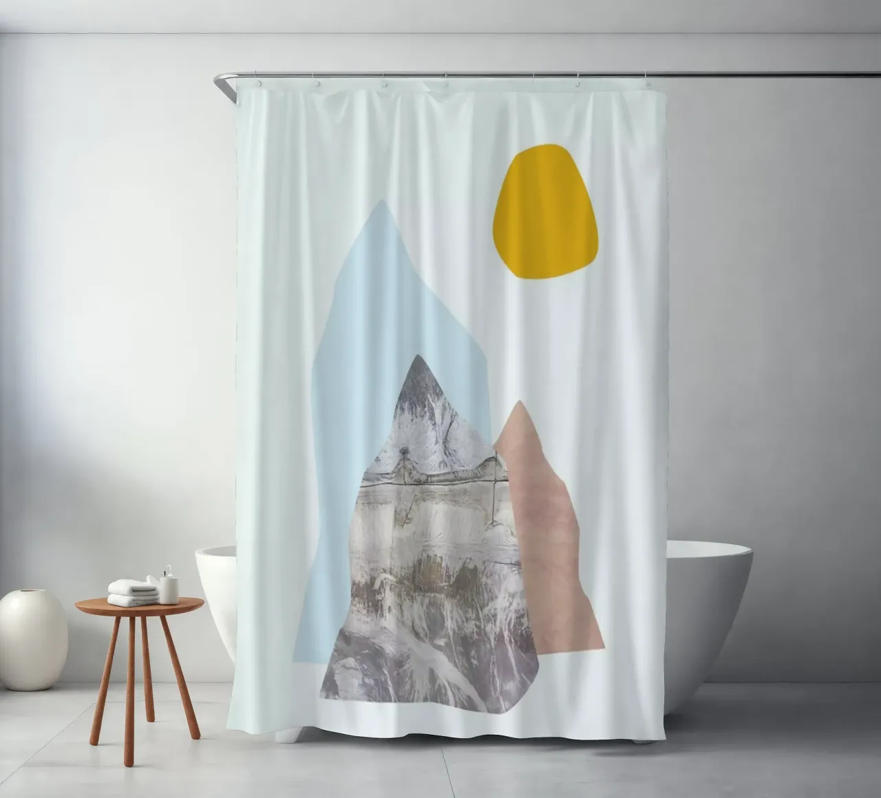 Abstract Mountains tenda da doccia da petiteCAPS