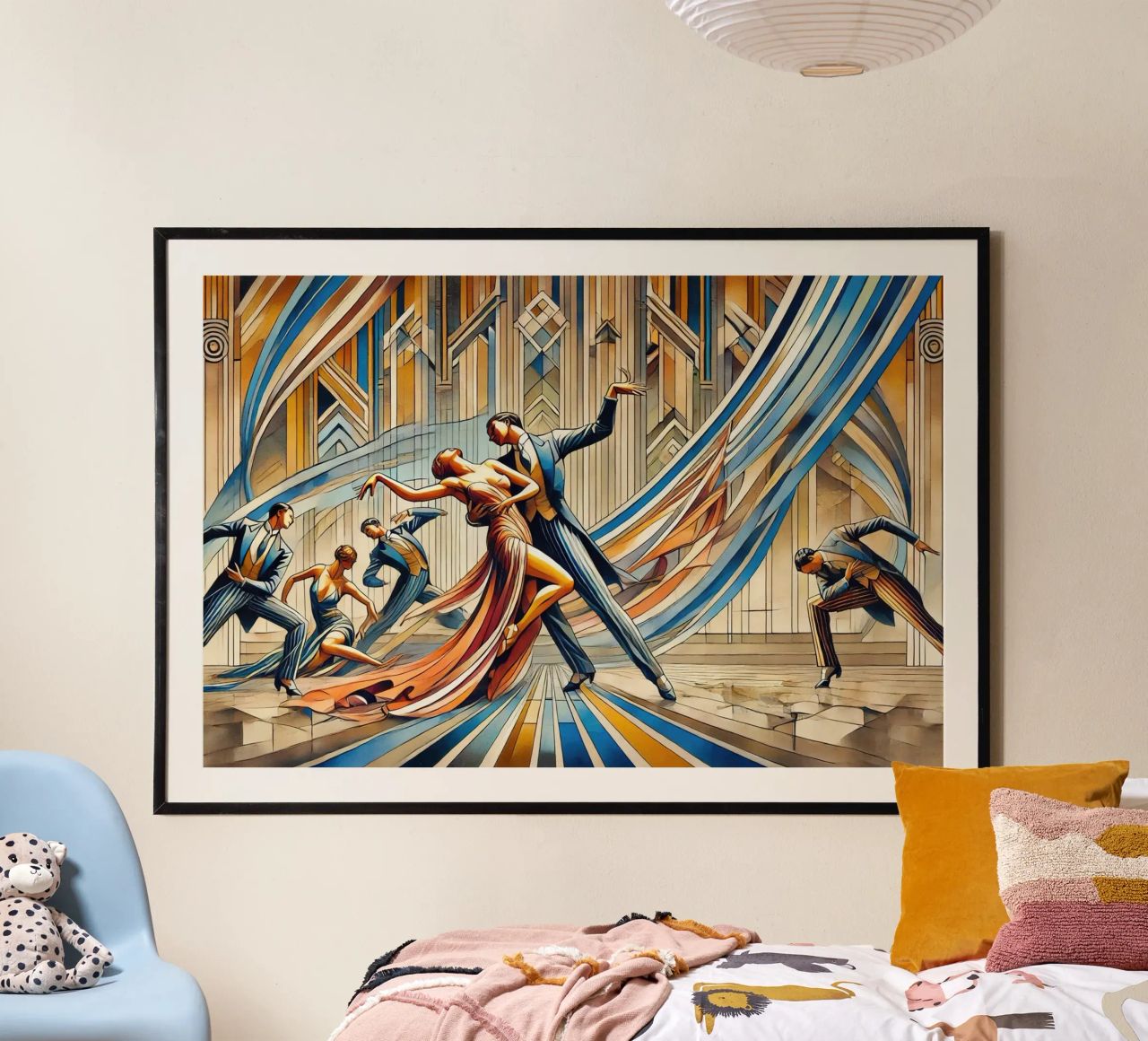 Art Deco Dance Scene poster by Chromatic Fusion Studio