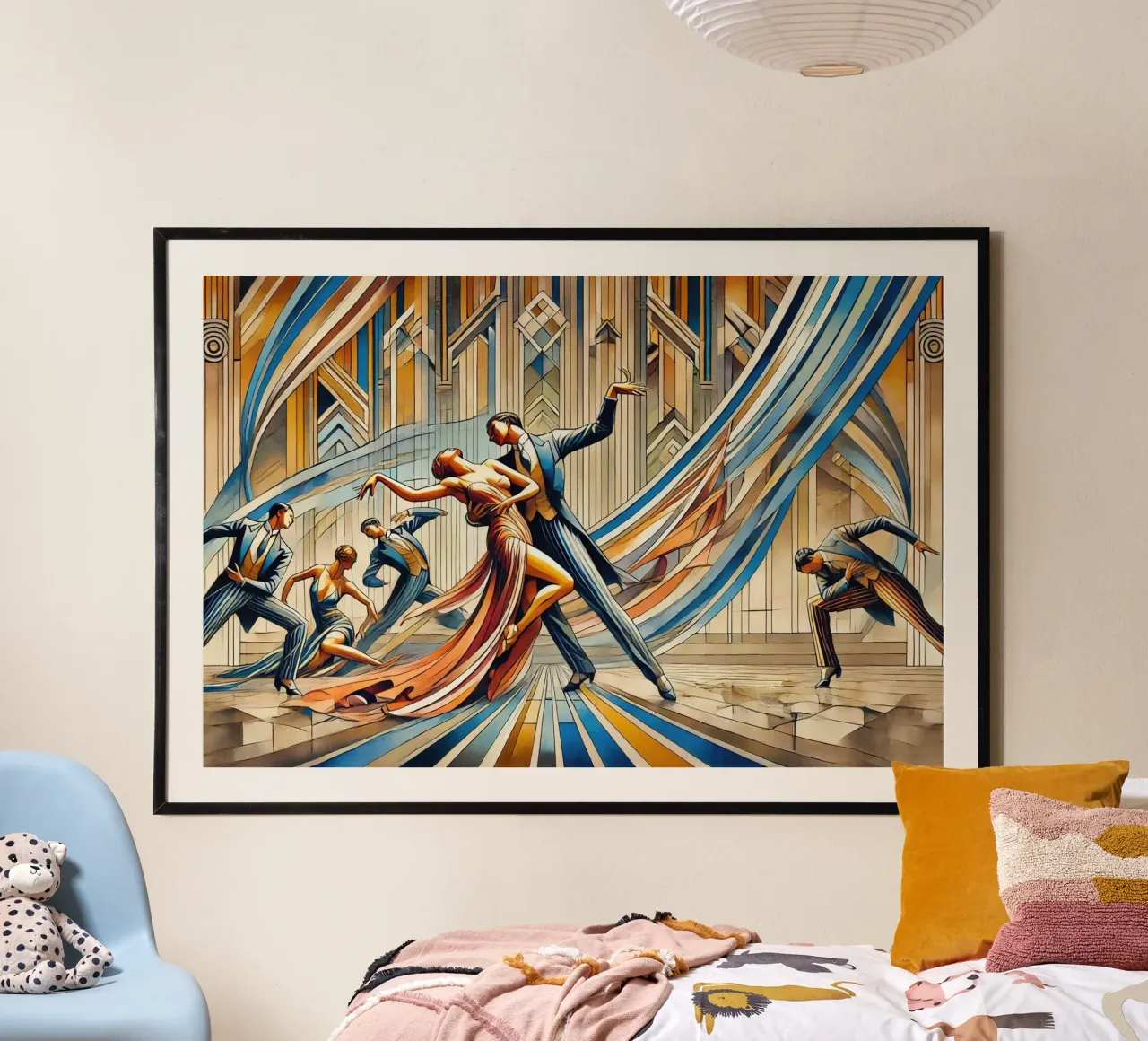 Art Deco Dance Scene poster by Chromatic Fusion Studio