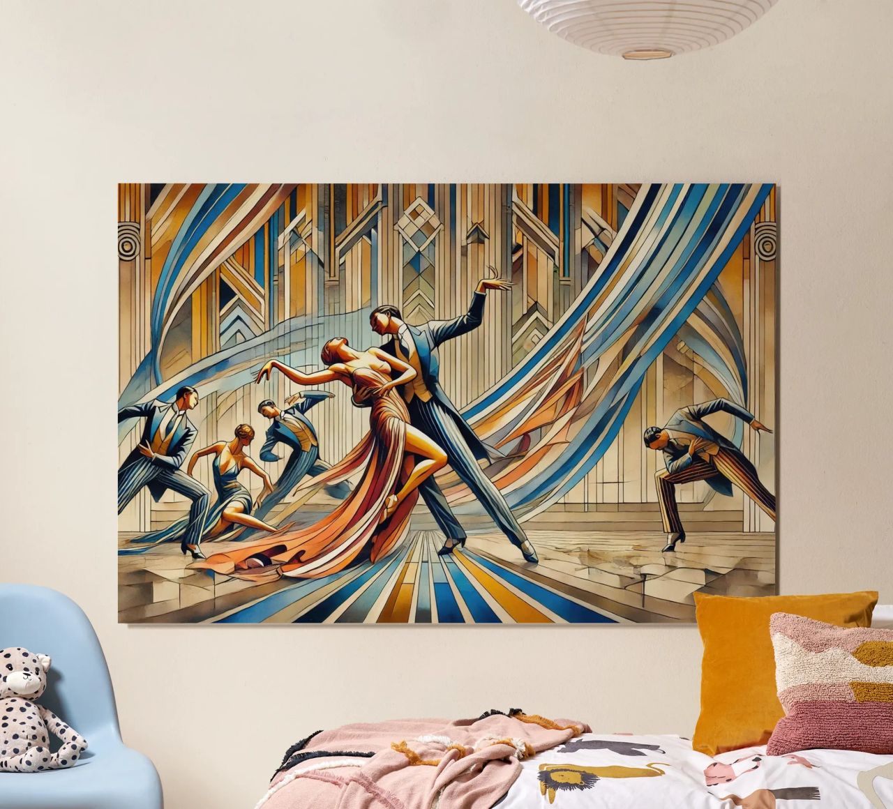 Art Deco Dance Scene poster by Chromatic Fusion Studio