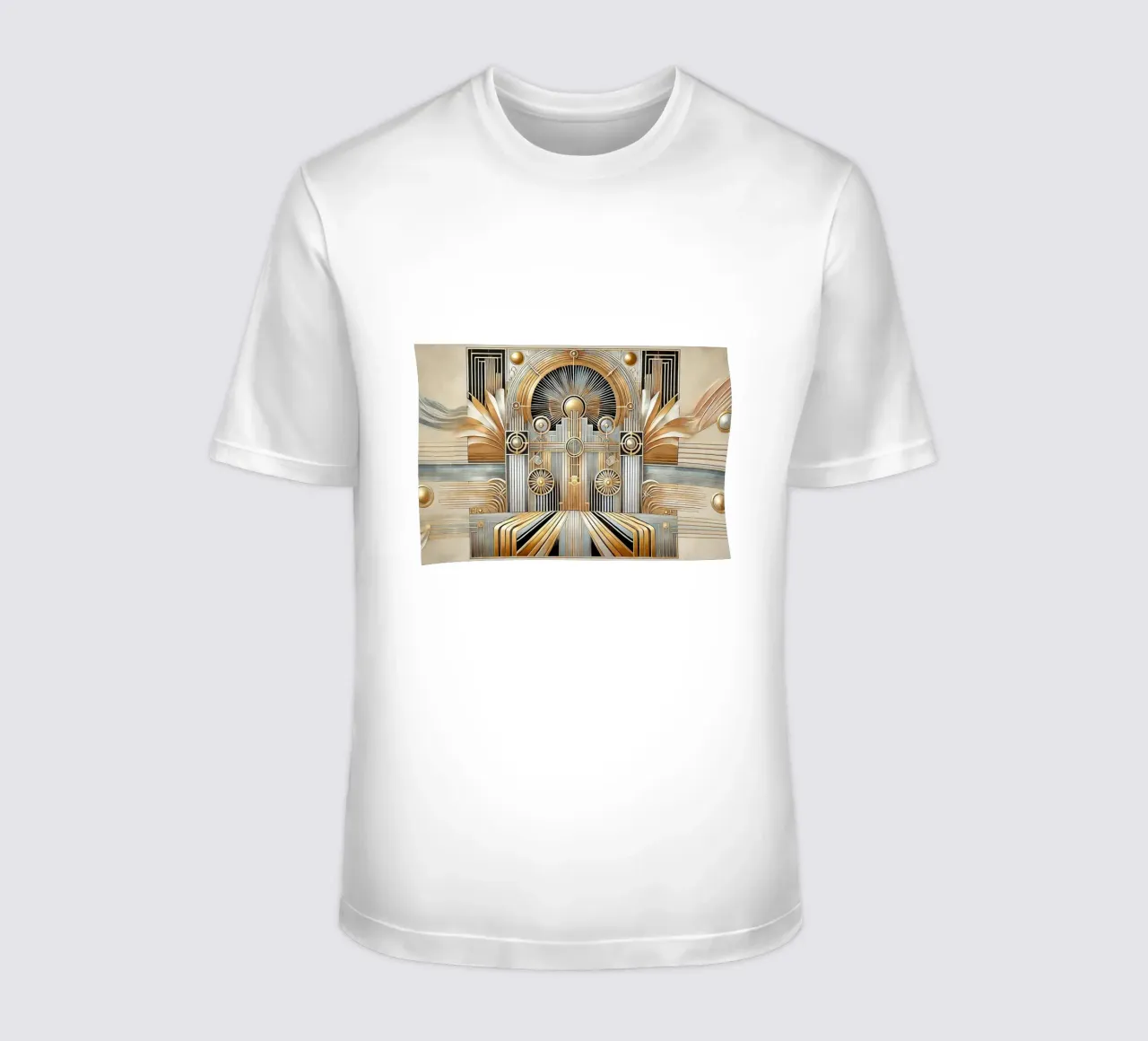 Eleganza Art Déco in oro t-shirt da Chromatic Fusion Studio