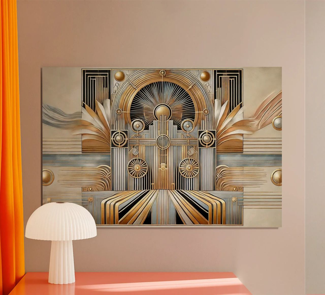 Élégance dorée Art déco poster de Chromatic Fusion Studio