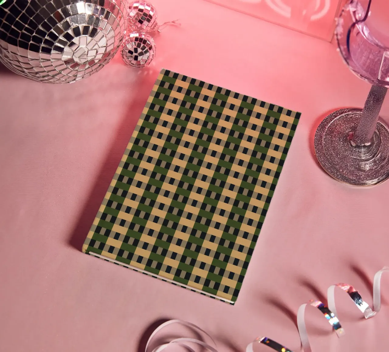 Plaid checker retro game color notebook by Little Dean