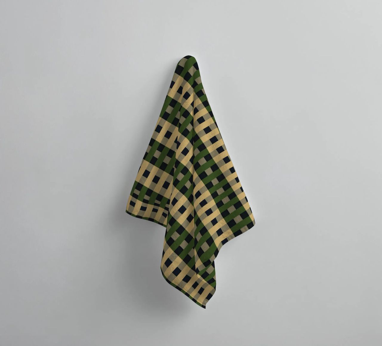 Plaid checker retro game color towel by Little Dean