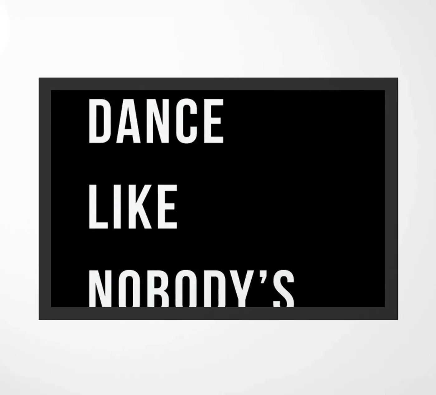 Dance - Black doormat by Studio One