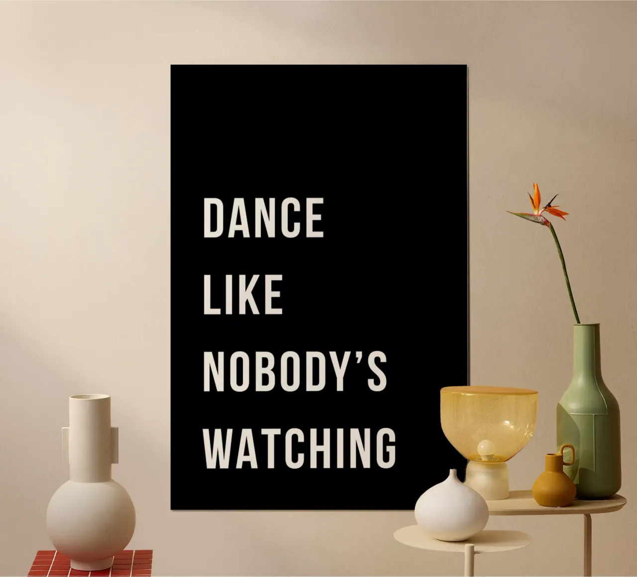 Dance - Black poster avec cadre en bois de Studio One