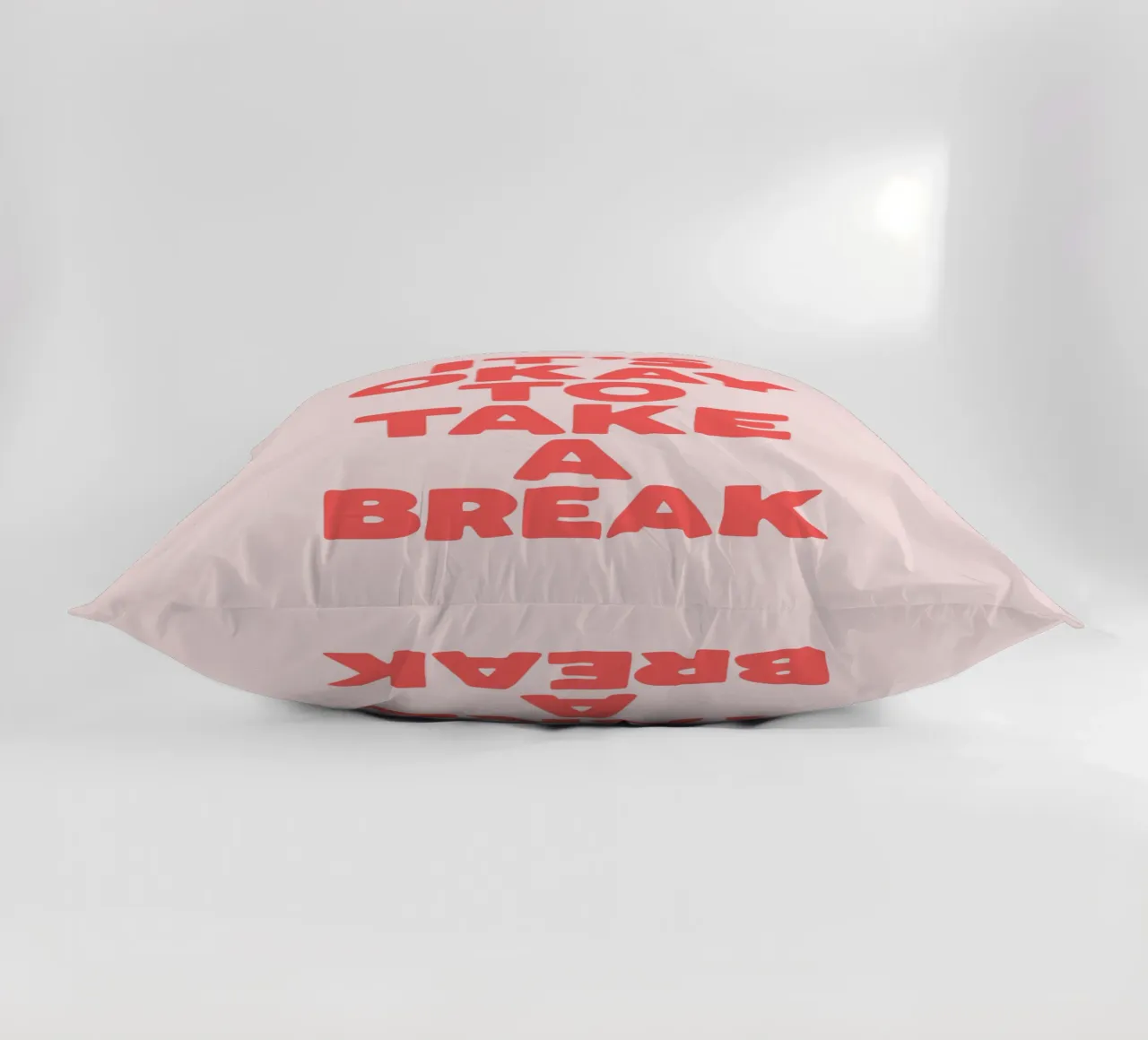 It's Okay to Take a Break Whimsical Typography Design decorative cushion by THE MOTIVATED TYPE