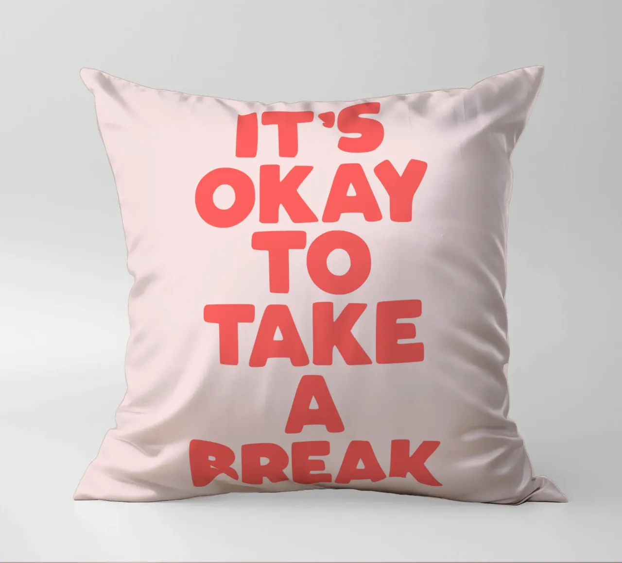 It's Okay to Take a Break Whimsical Typography Design decorative cushion by THE MOTIVATED TYPE
