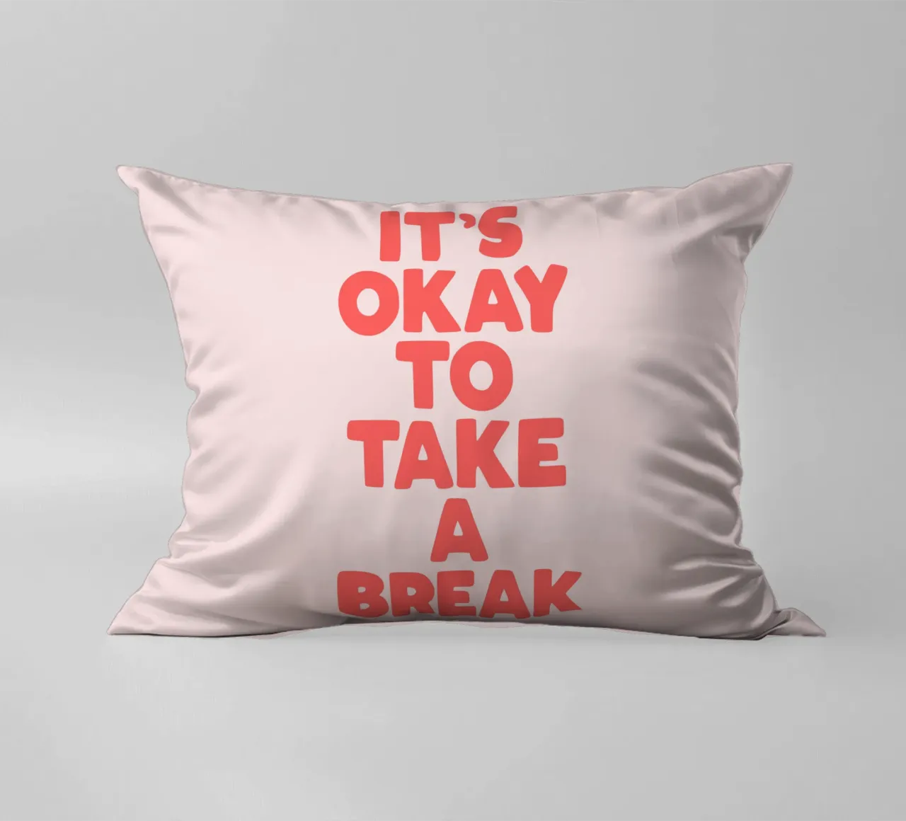 It's Okay to Take a Break Whimsical Typography Design decorative cushion by THE MOTIVATED TYPE