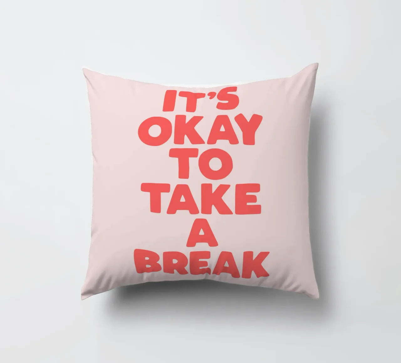 It's Okay to Take a Break Whimsical Typography Design decorative cushion by THE MOTIVATED TYPE