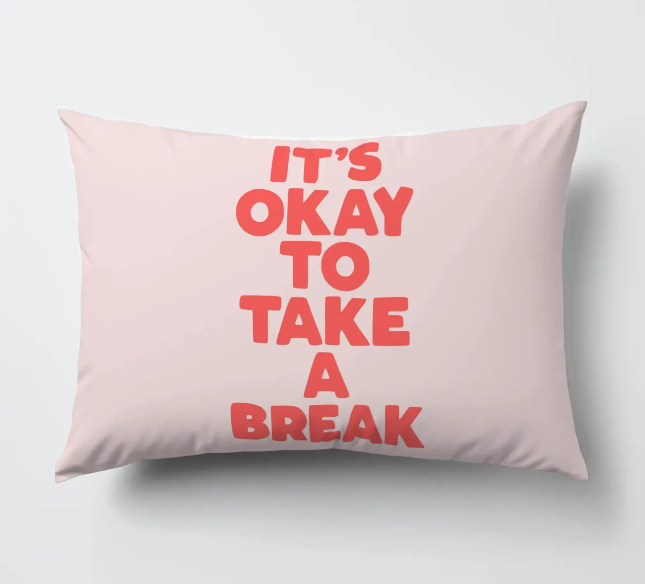 It's Okay to Take a Break Whimsical Typography Design decorative cushion by THE MOTIVATED TYPE