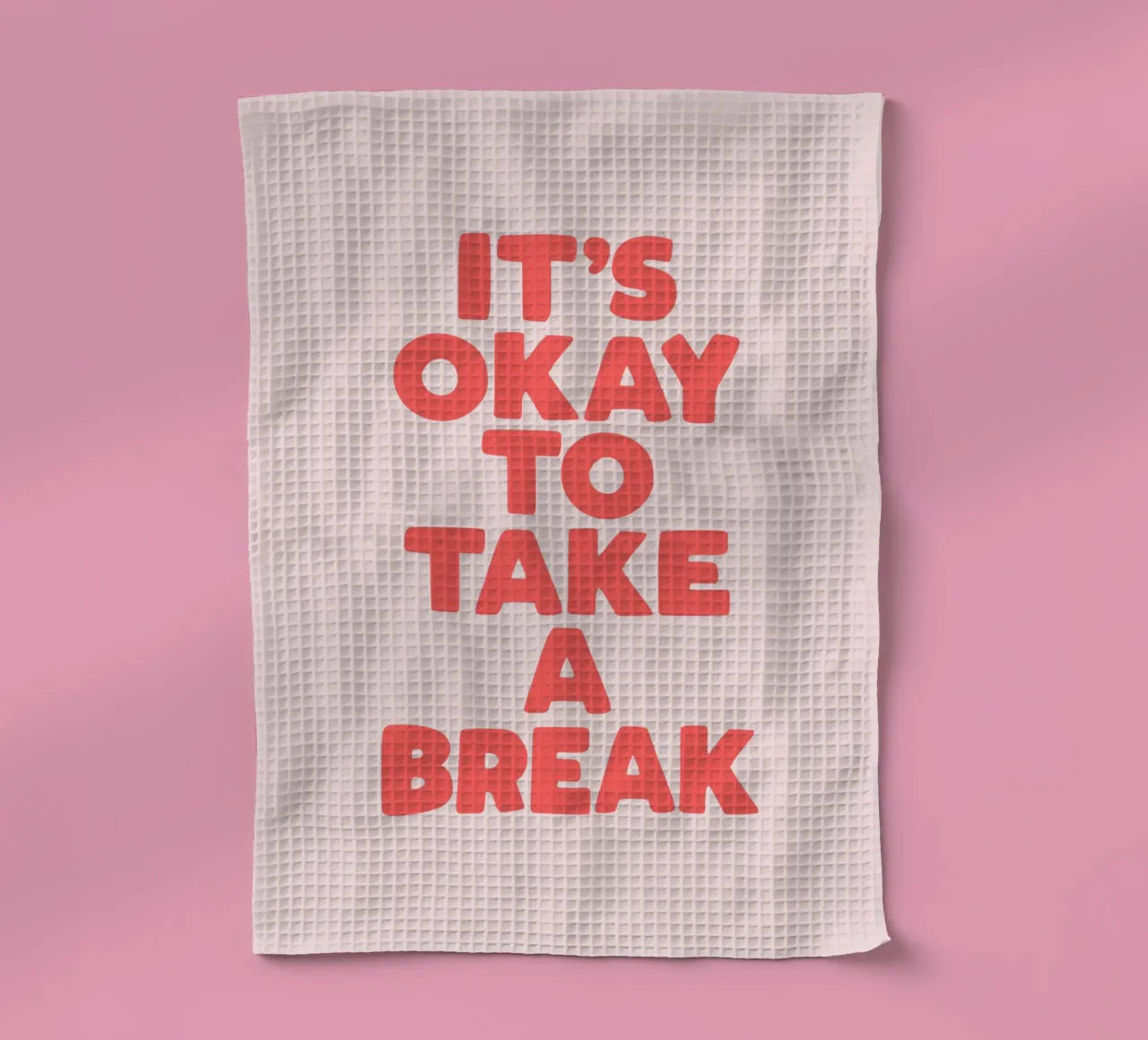 Il n'y a pas de mal à faire une pause Design typographique fantaisiste torchon de THE MOTIVATED TYPE